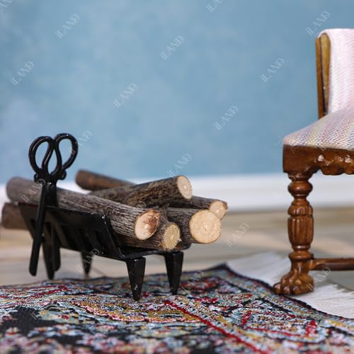Dollhouse Fireplace and Accessories 1/12 Scale 4pcs G210