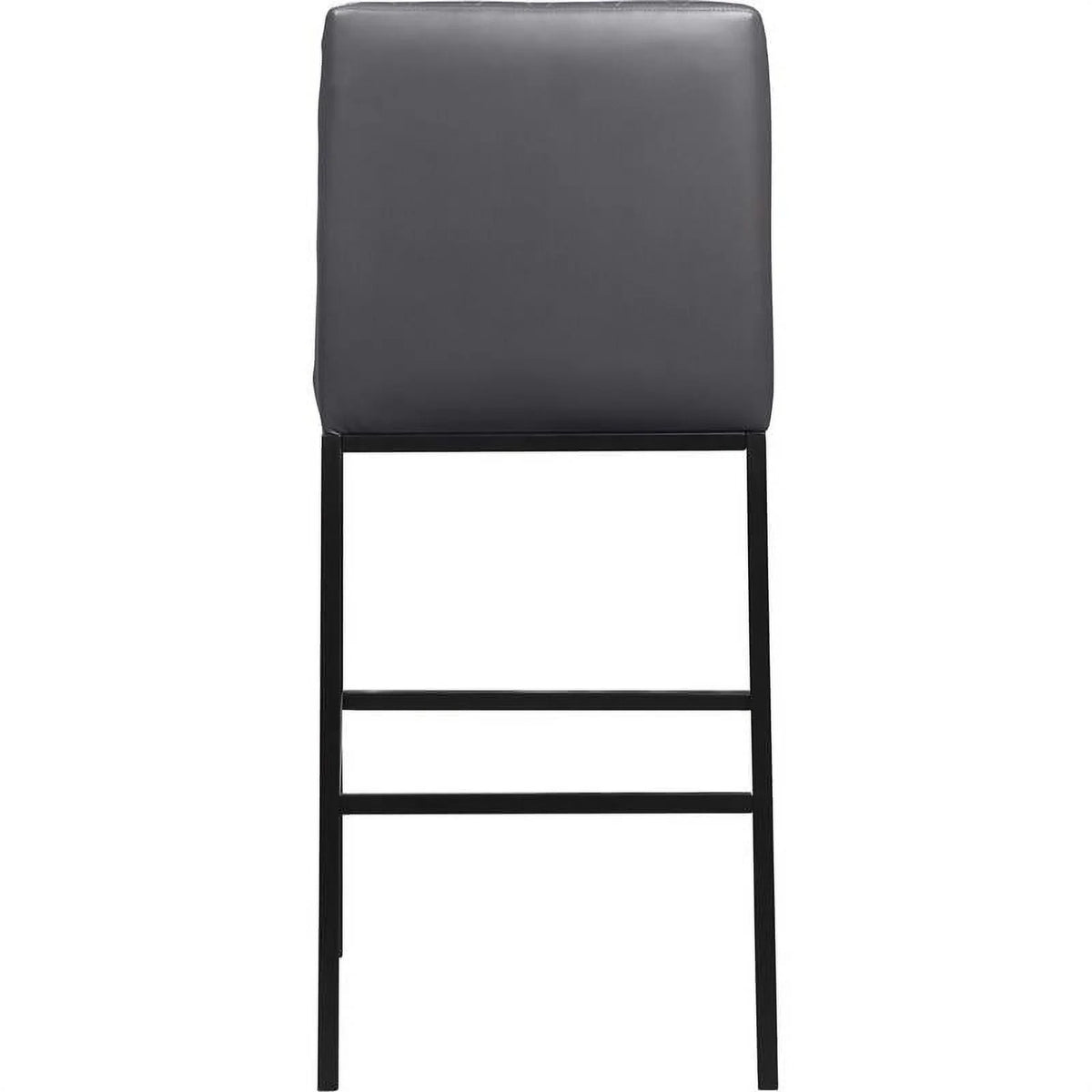 Gray Vegan Leather Stool Set of 2 R506942