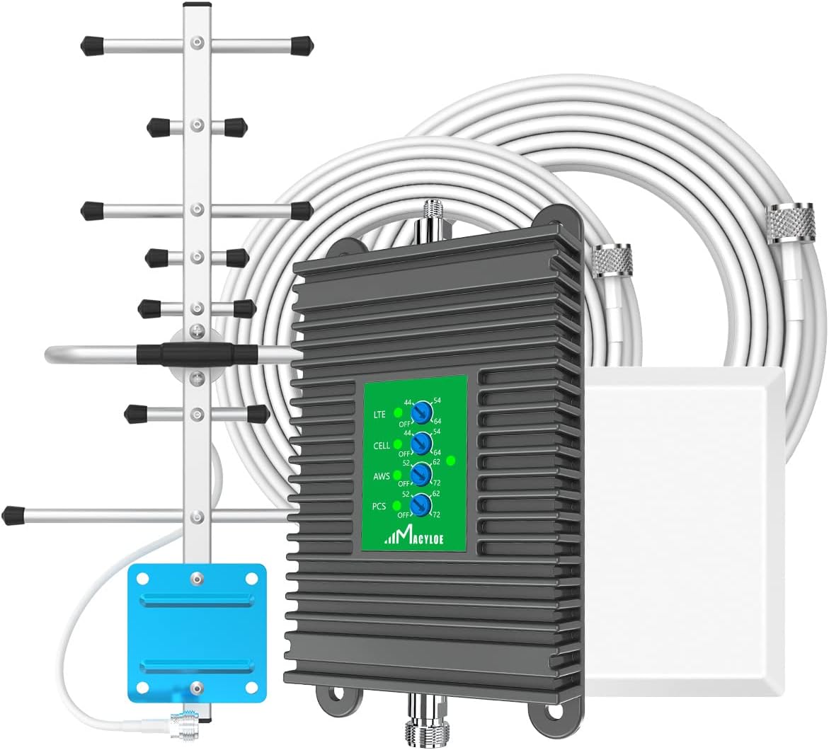 Cell Phone Signal Booster for Home 700/850/1700/1900/2100Mhz GSM 3G/4G/5G CDMA LTE FCC Approved W28228