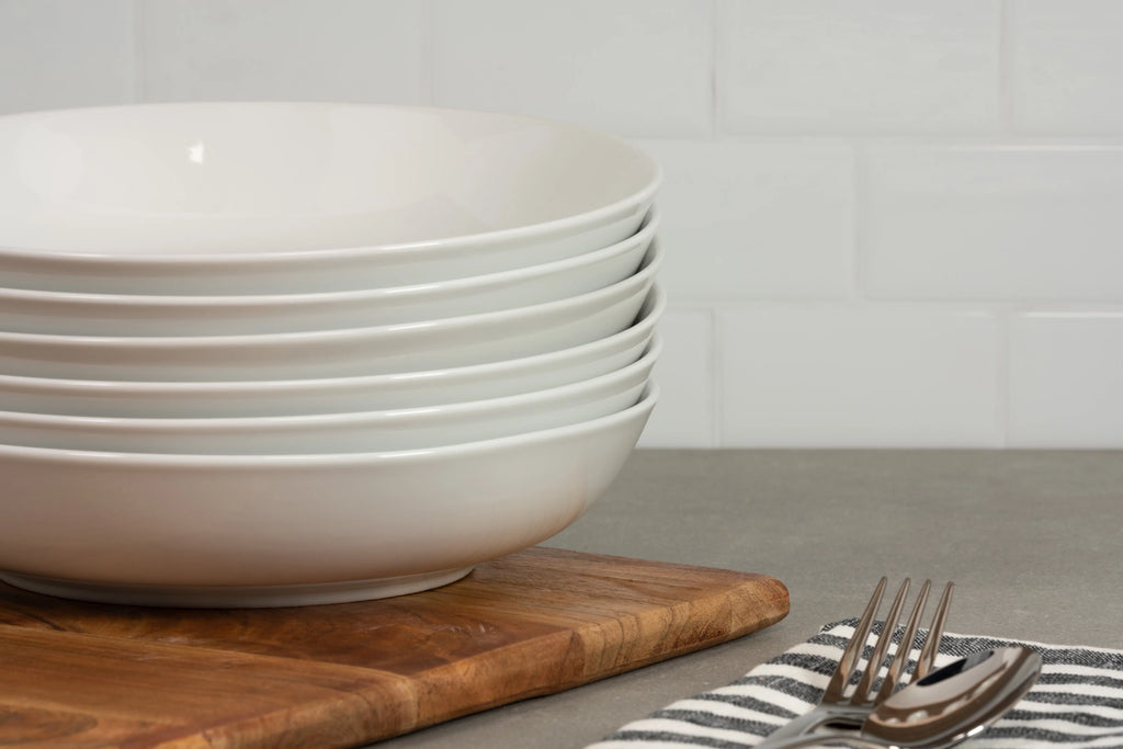 White 36 Oz Pasta Dinner Bowl Set of 6 I4068