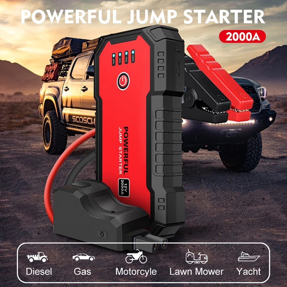 Car Jump Starter 12V 20000mAh with USB Quick Charge 3.0 and Smart Clip L20969
