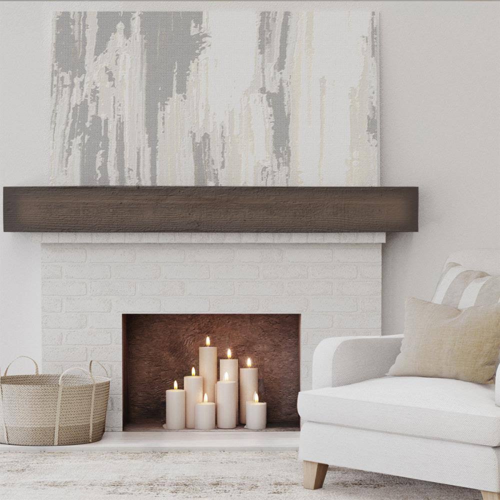 Natural Mahogany Faux Wood Fireplace Mantel A834