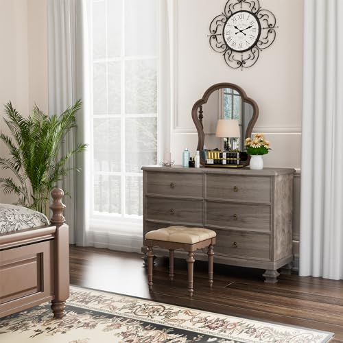 White 6 Drawer Wooden Dresser X315