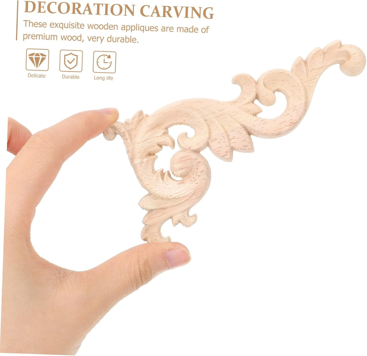 Khaki Rose Wood Carved Furniture Onlays S345