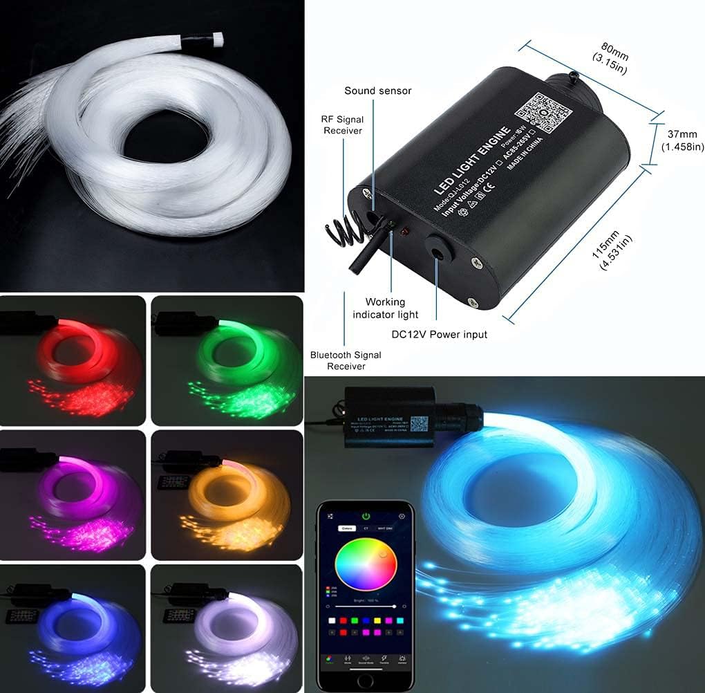 Bluetooth Fiber Optic Light Kit with Remote Control Pack of 2 S62996