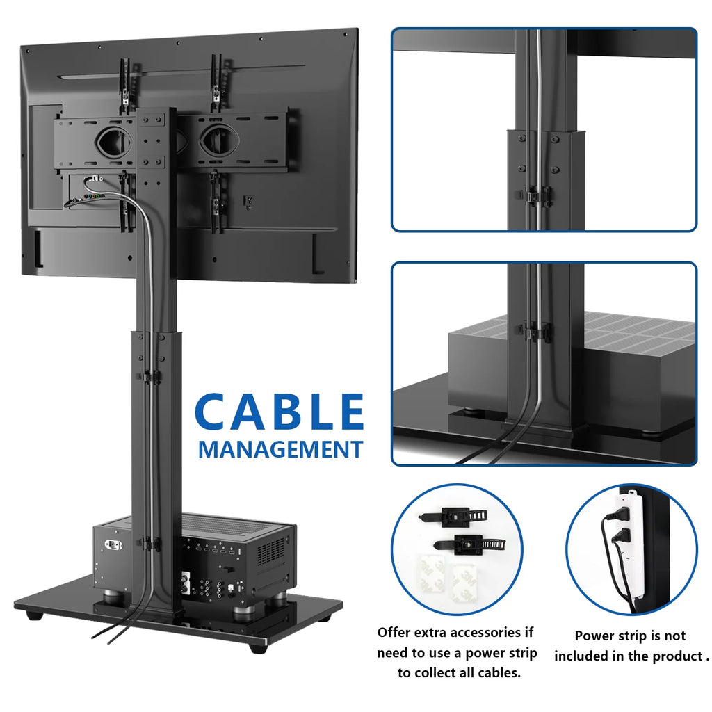 Black Swivel Floor TV Stand up to 70 inch G75325