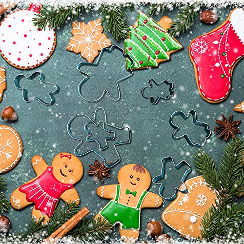9 Pcs Stainless Steel Gingerbread Cookie Cutters X627
