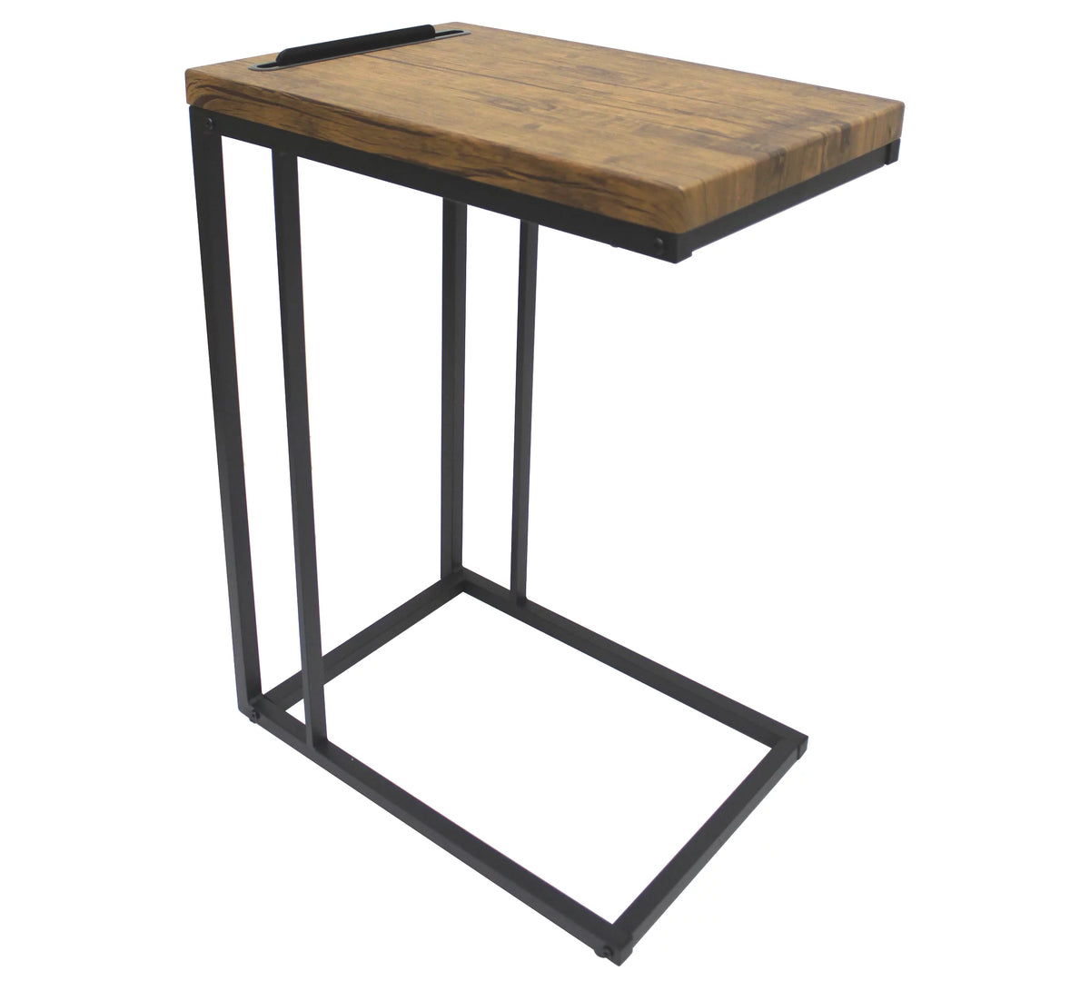 C Shaped Side Table with Coffee Top, 27 Inches B535392