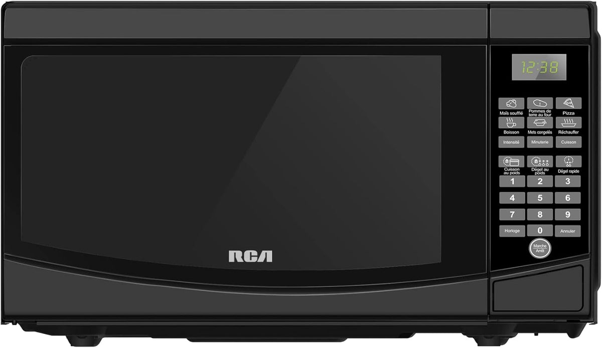0.9-Cubic-Foot Black Microwave Oven E929986