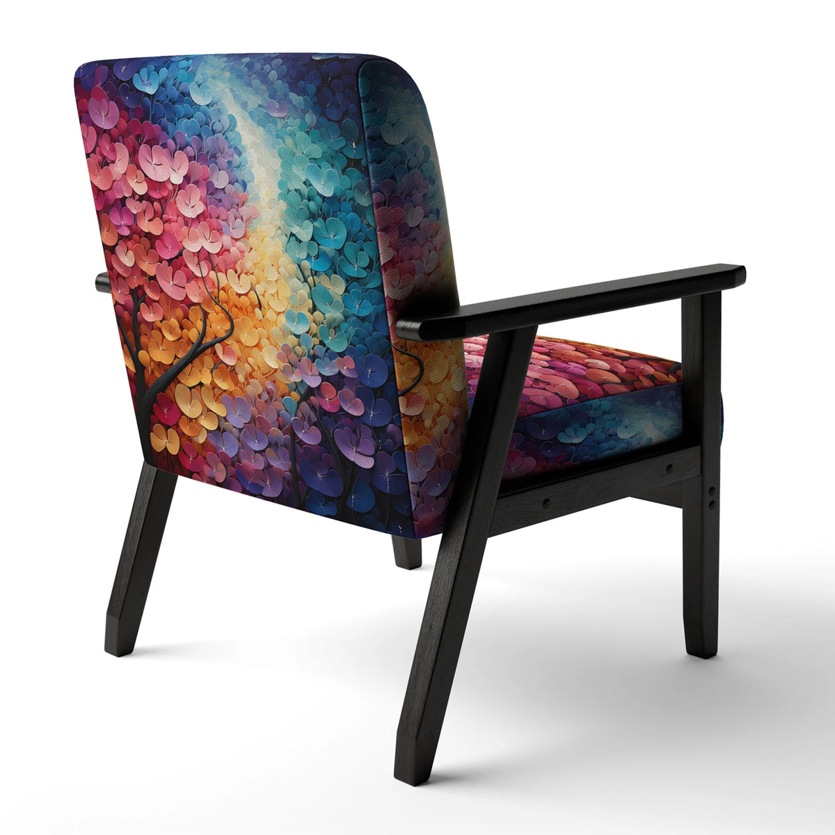Upholstered Abstract Accent Chair V2370