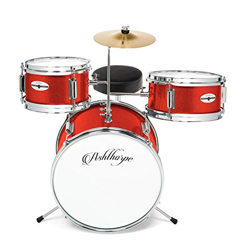 3-Piece Kids Drum Set with 14" Bass, Throne, Cymbal, Pedal & Drumsticks Q64065