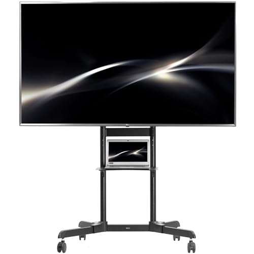 Black Rolling TV Cart for 32 to 83 inch Screens up to 110 lbs A950971