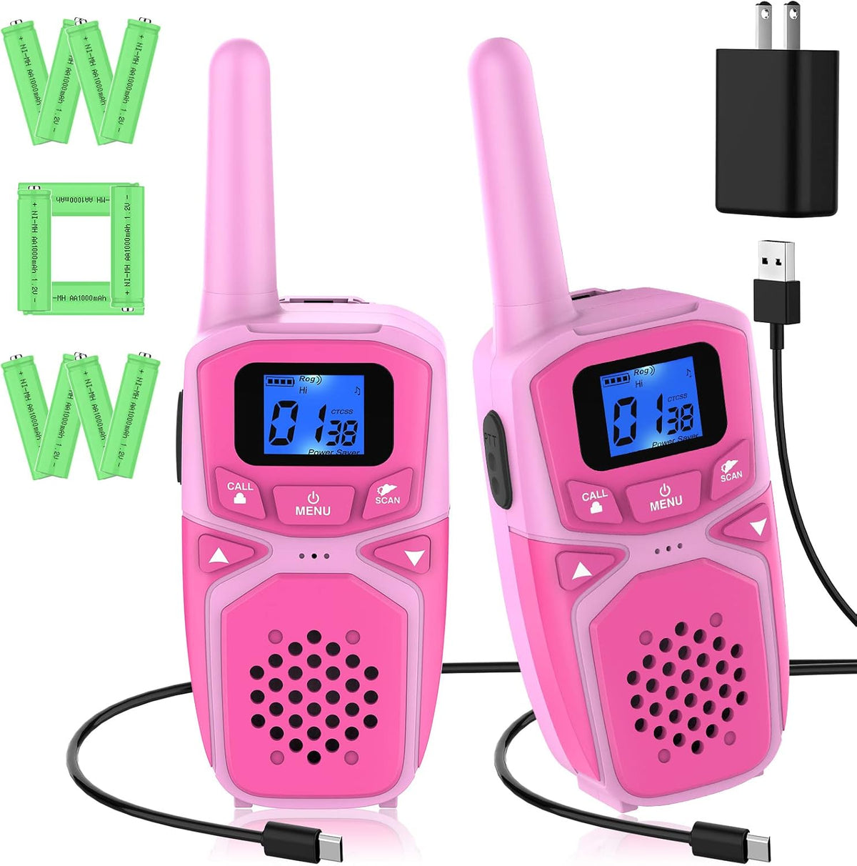 Rechargeable 4 Pack Walkie Talkies N501