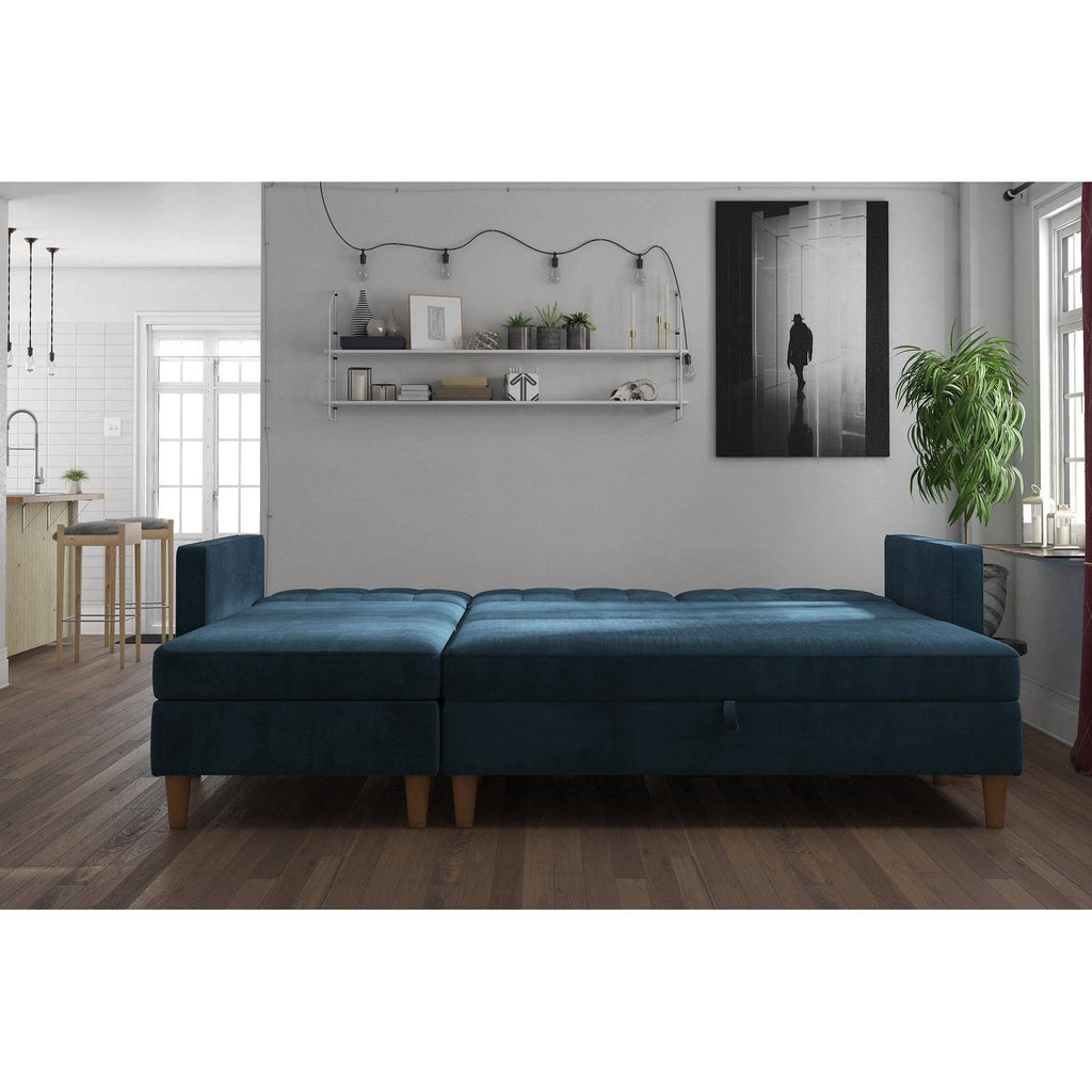 Blue Storage Futon/Sectional L229016