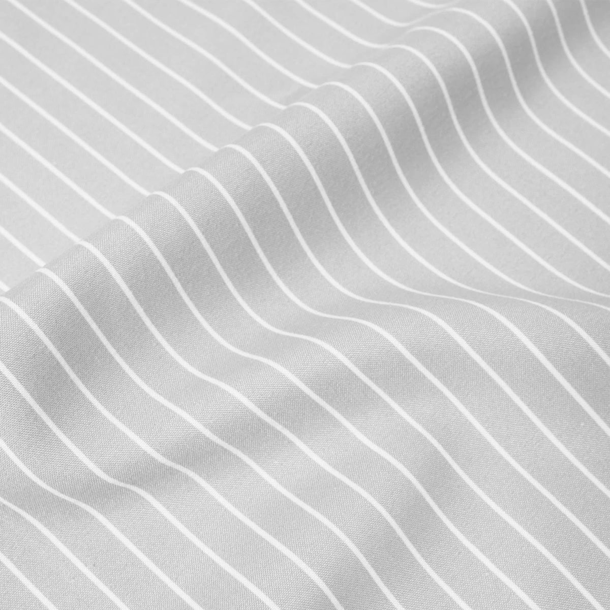 California King White Pinstripe Bed Sheet Set W443