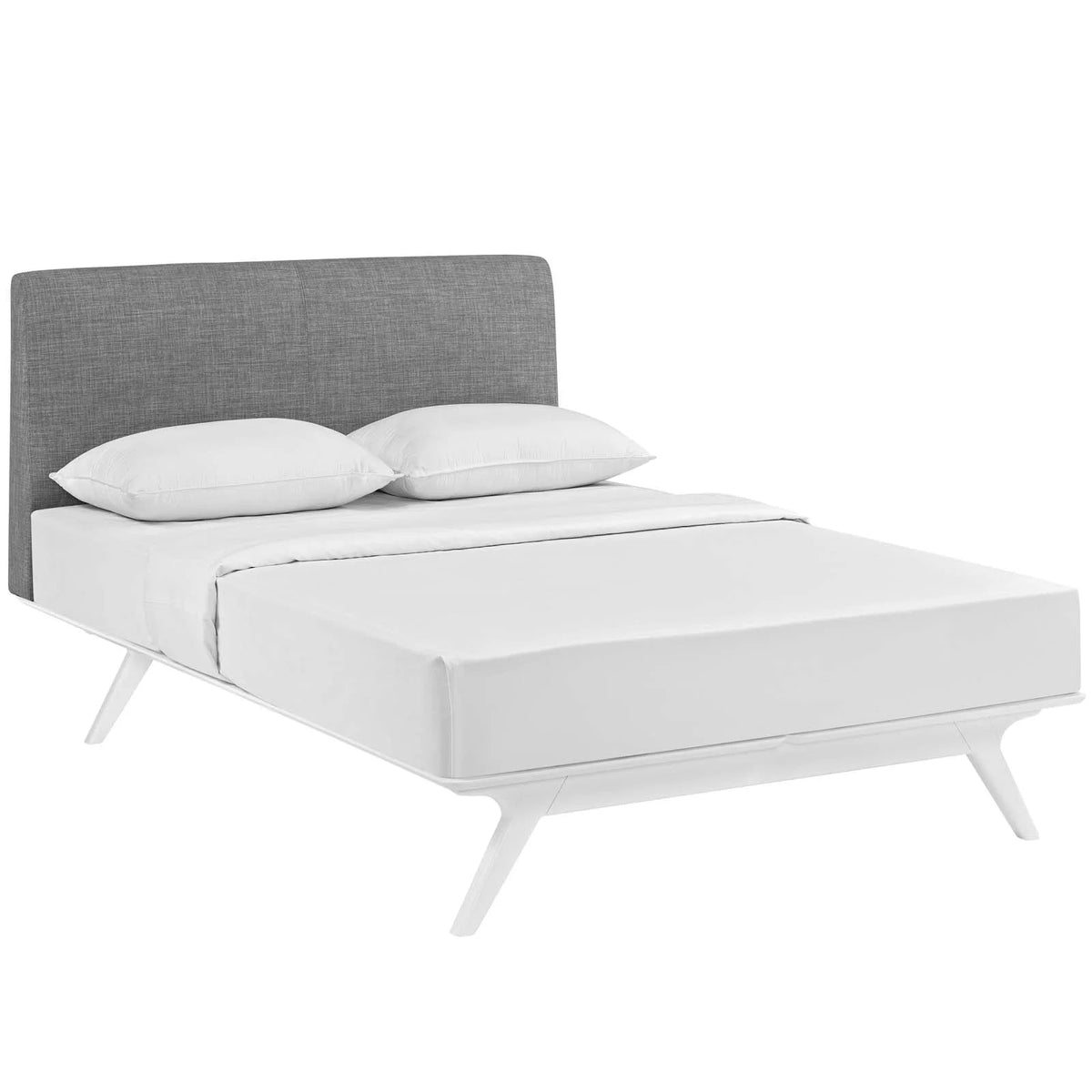 King Bed in White Gray N5432