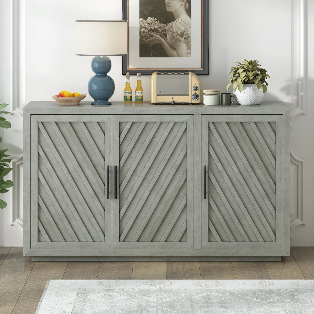 3 Doors Vintage Sideboard Cabinet A428
