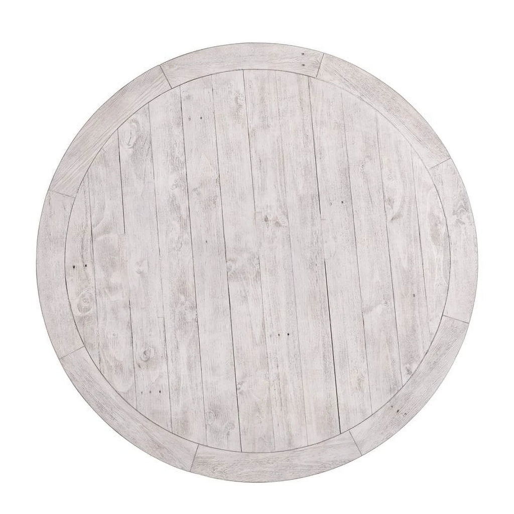 55" Round Solid Pine Wood Dining Table F481765