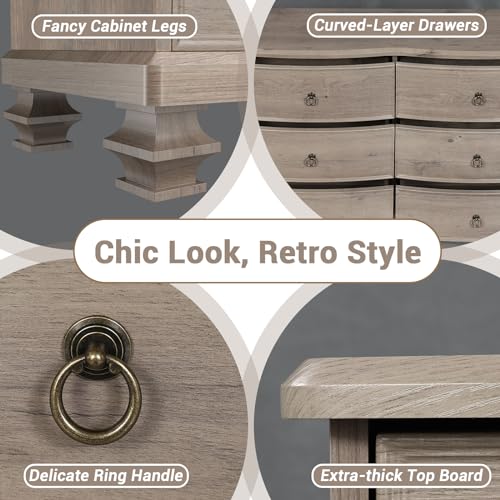 White 6 Drawer Wooden Dresser X315