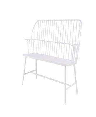 White Iron Patio Bench A863610