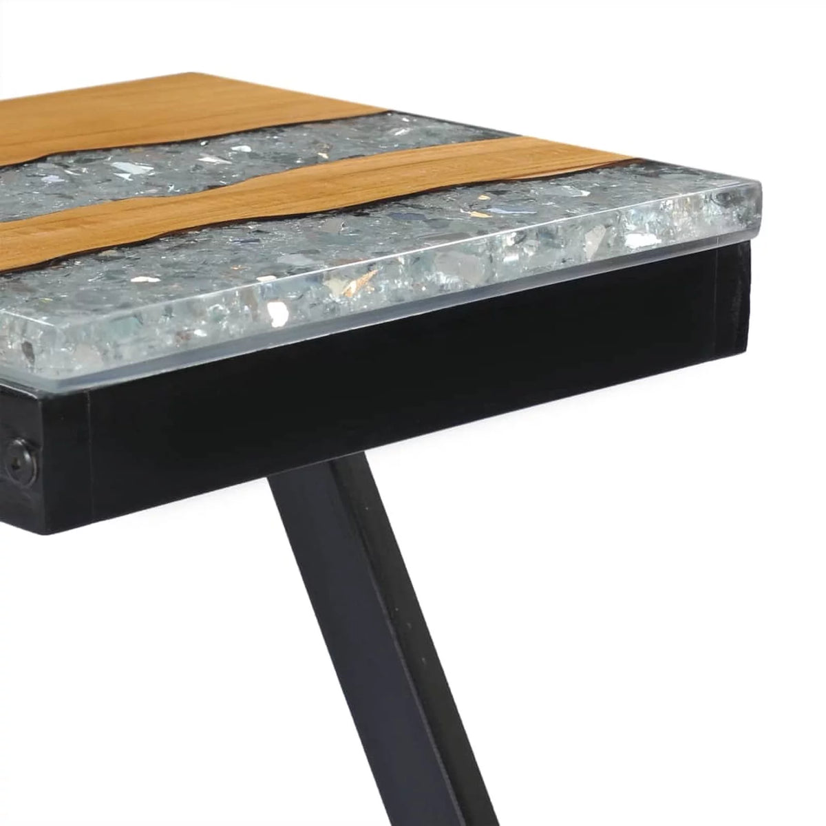 Teak Wood and Polyresin Coffee Table F47390