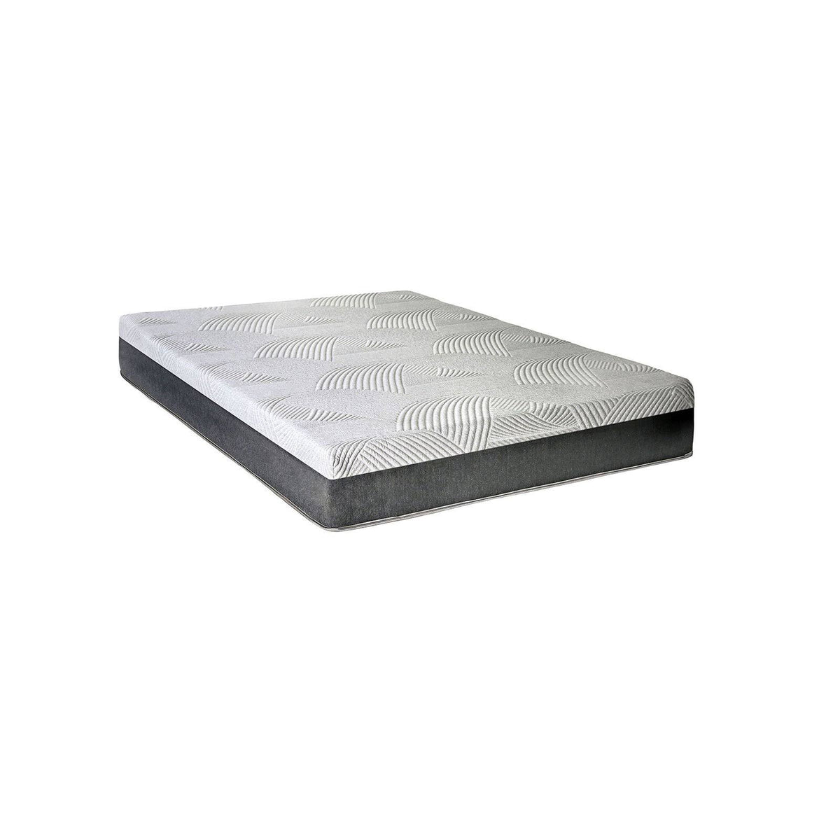 Full 10x22 Memory Foam Mattress in Light Gray Dark Gray Z837662