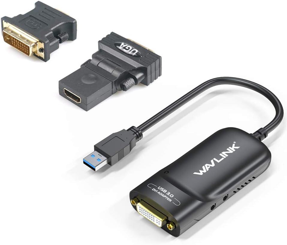 USB 3.0 to VGA/DVI/HDMI Universal Video Graphics Card Adapter for Multiple Monitors Up to 2048x1152 X949