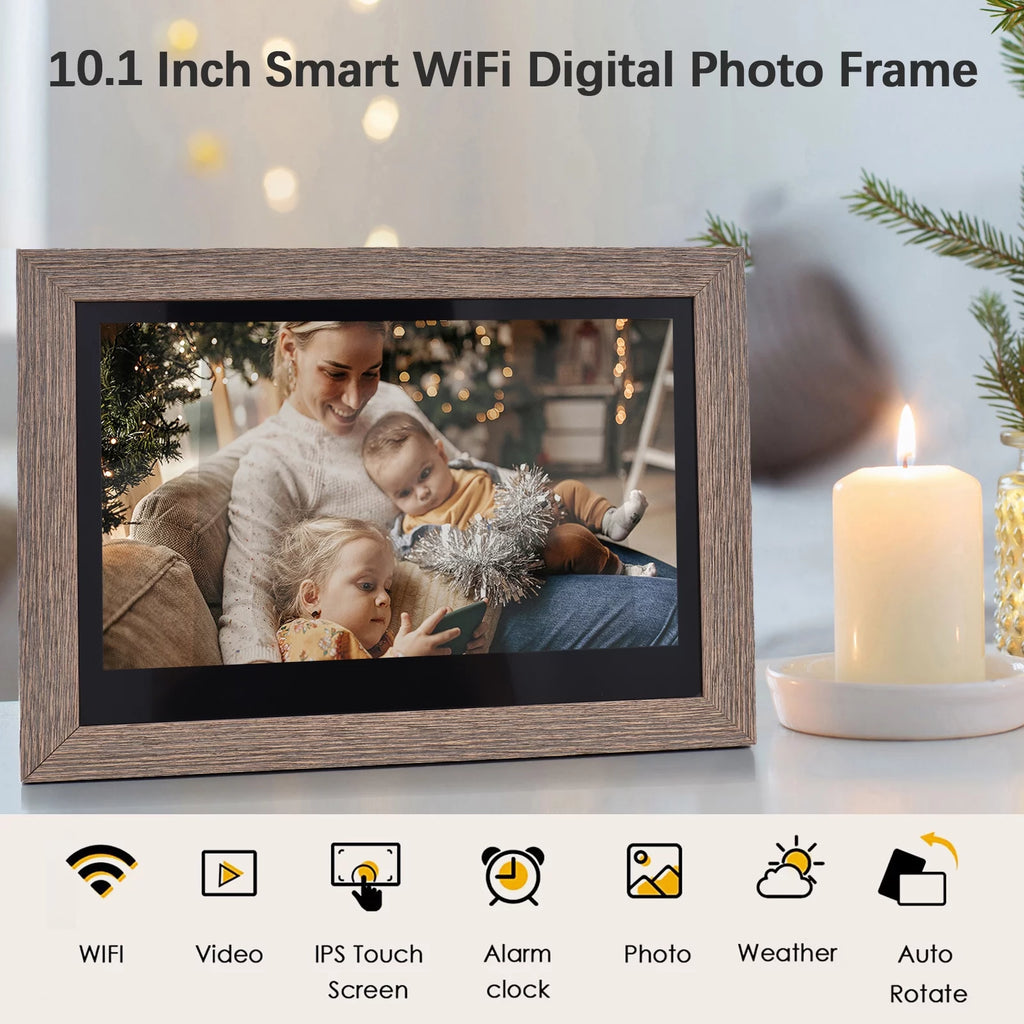 10.1 Inch WiFi Digital Photo Frame Touch Control 16GB Storage C542