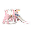 4 in 1 Toddler Slide and Swing Set with Basketball M414