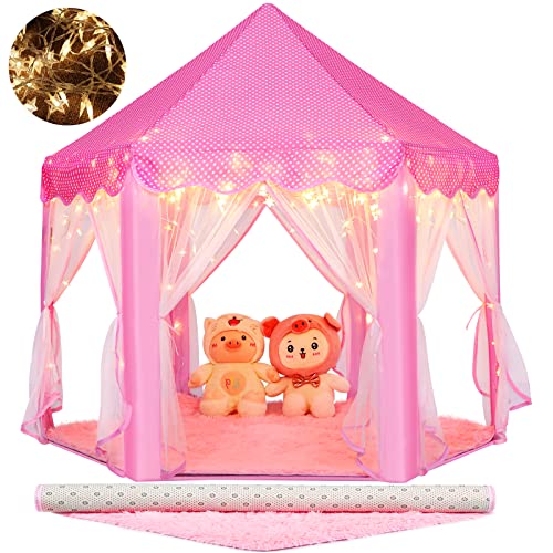 Princess Tent Playhouse with Star Lights, 55'' x 53'' M25892