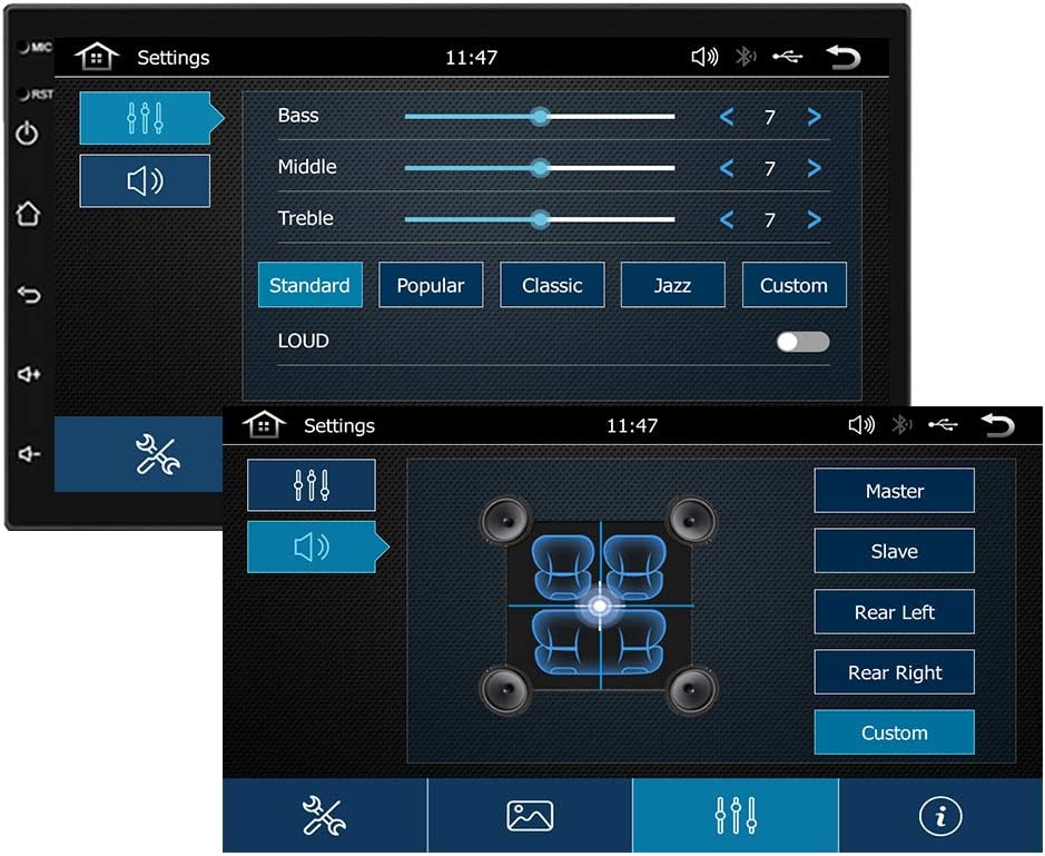 7in Car Stereo Radio Touch Screen Double Dins U4422