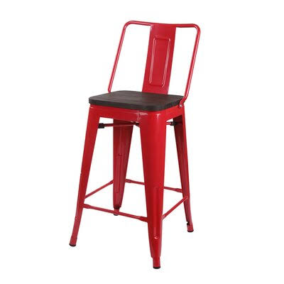 Red 24x22 Counter Stool D71862