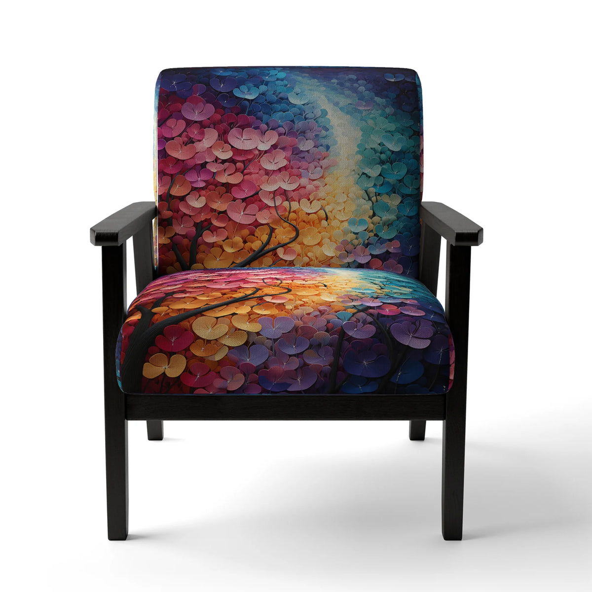 Upholstered Abstract Accent Chair V2370