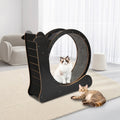 Cat Running Wheel Treadmill with Safety Lock Wooden Exercise Wheel F3395