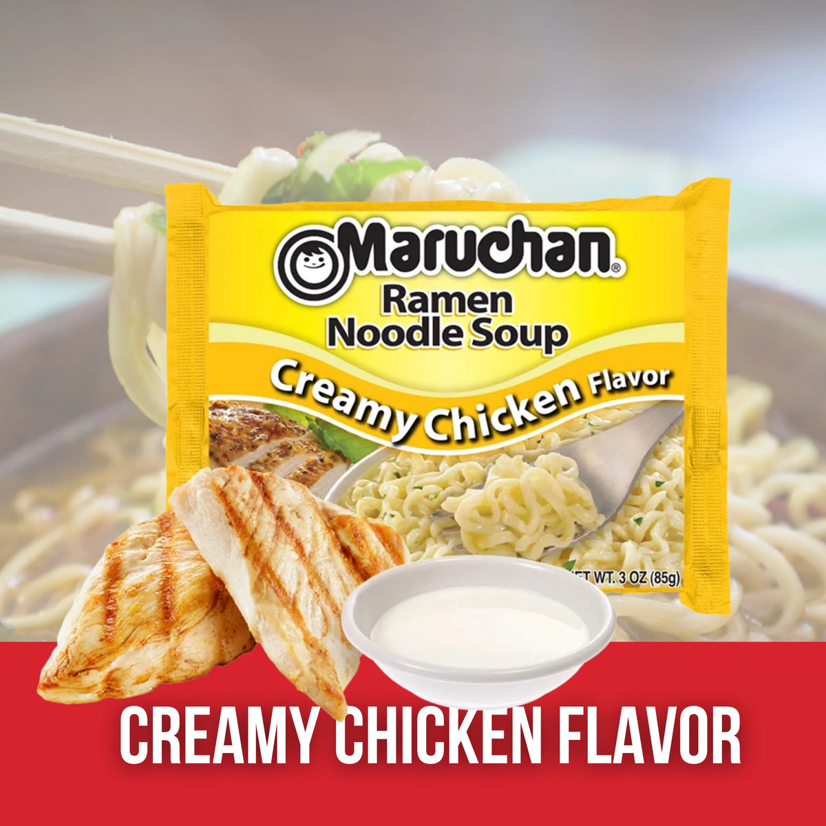 Instant Ramen Variety Pack 12 Packs 3oz Chicken Beef Chili Flavored Noodles C388