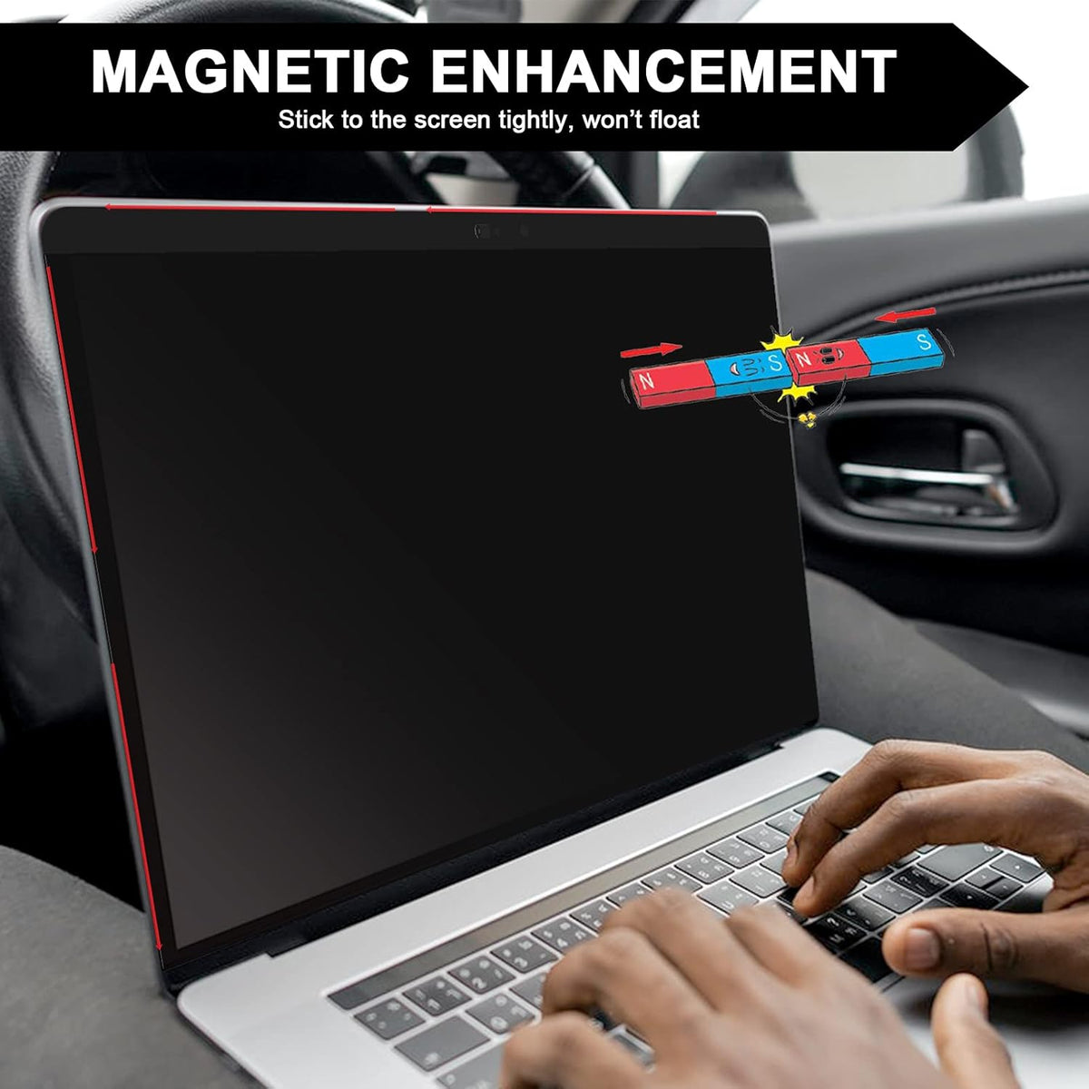 Magnetic Removable Anti Glare Blue Light Screen Protector for MacBook Pro 13 Inch with Camera Cover U5080