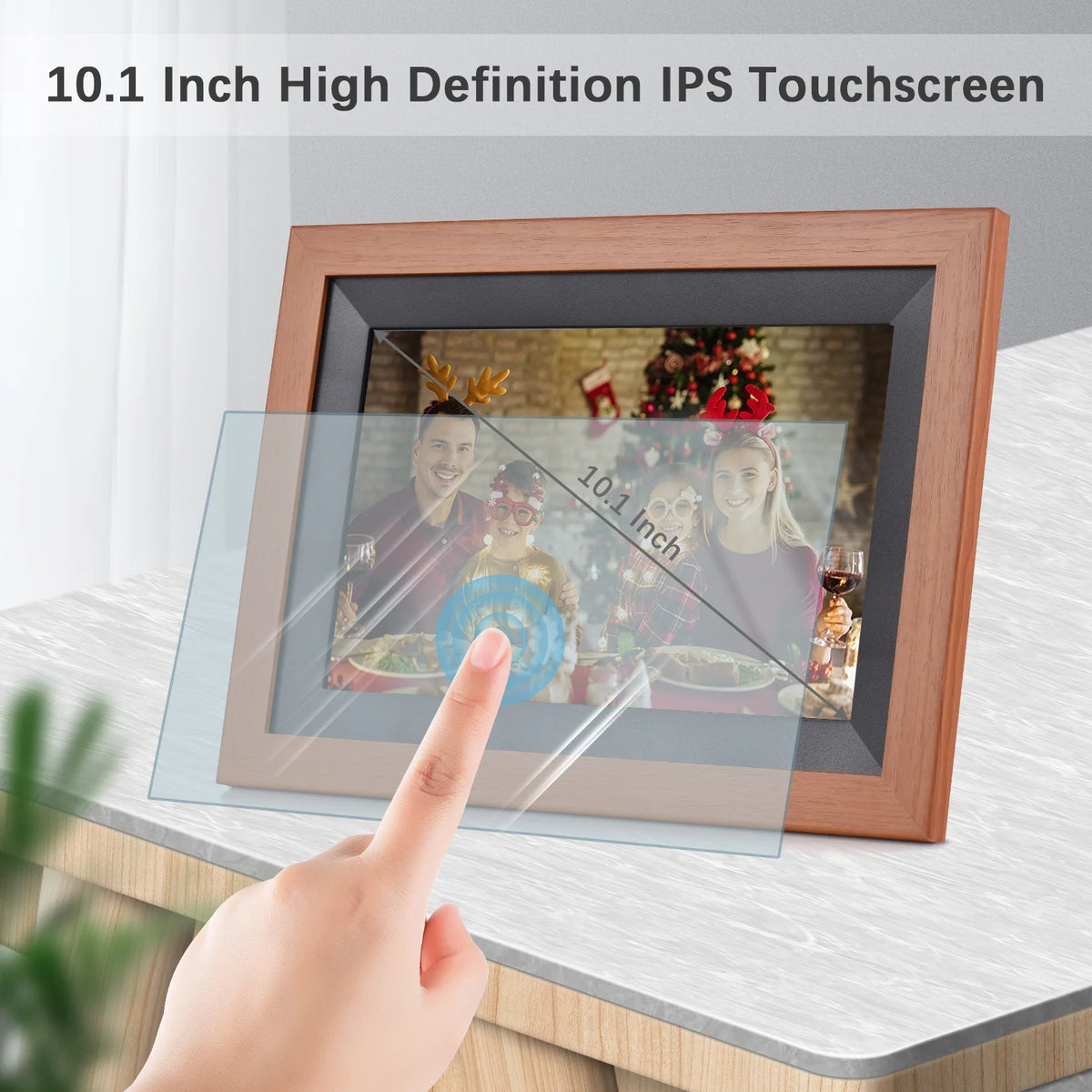 10.1 Inch WiFi Digital Photo Frame Touch Control 16GB Storage C542