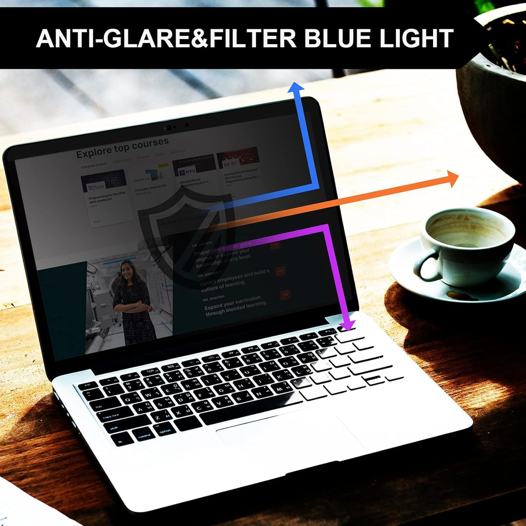 Magnetic Removable Anti Glare Blue Light Screen Protector for MacBook Pro 13 Inch with Camera Cover U5080