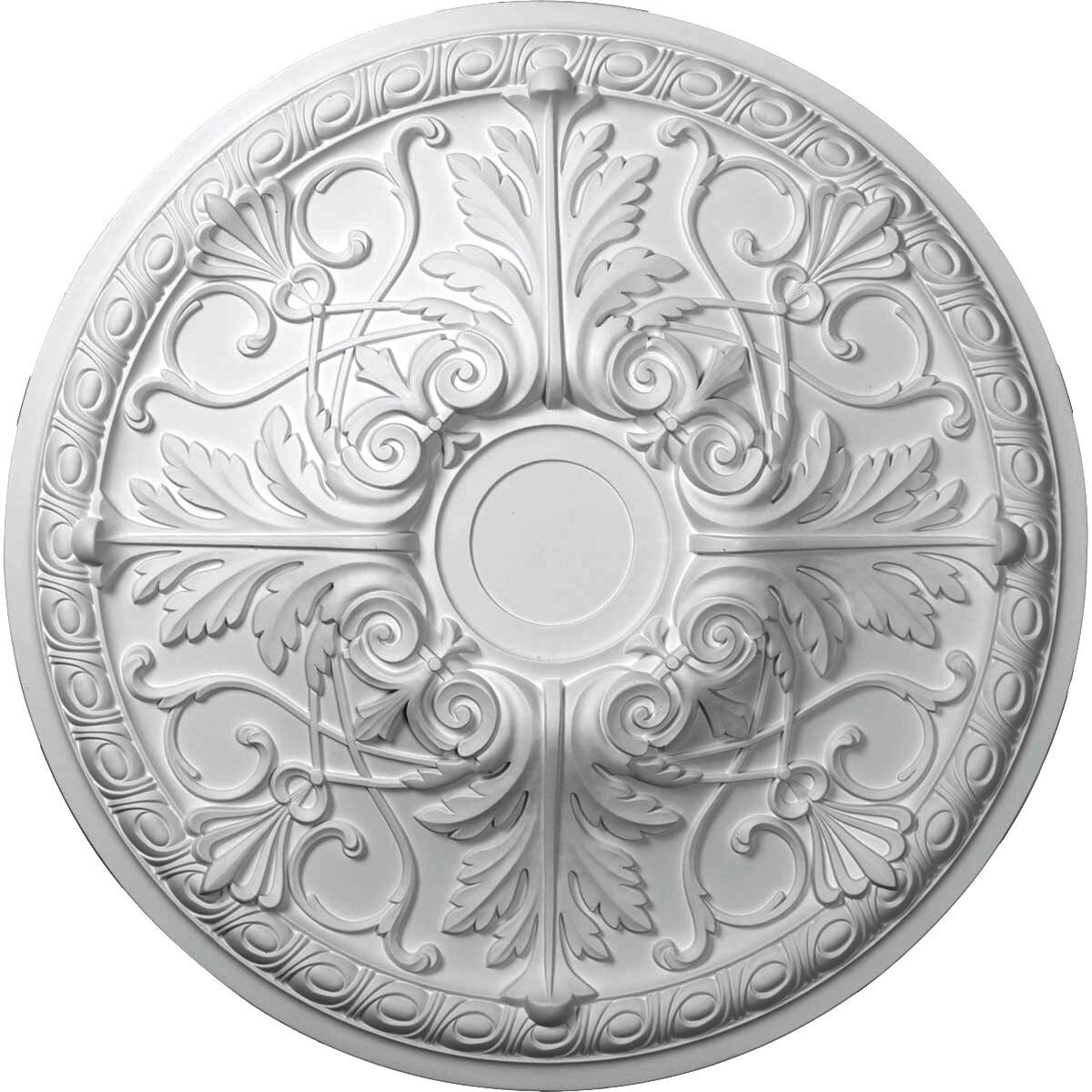 Silver Hand-Painted Ceiling Medallion R22154