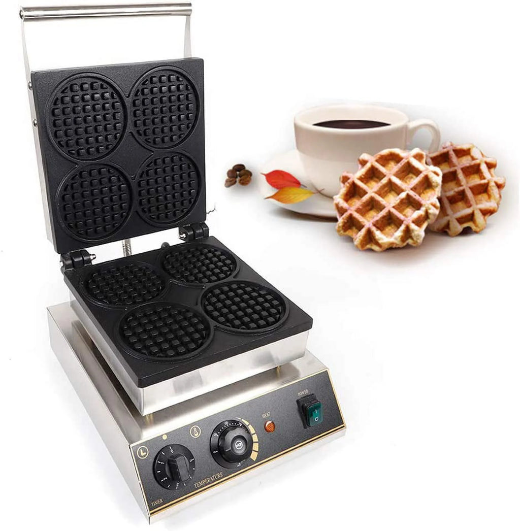 4pcs Round Belgian Waffle Maker Non Stick 110V 1750W M991