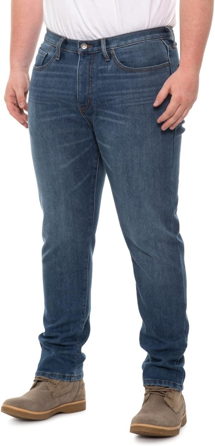 Blue Wash Flannel-Lined Flex Jeans Y352651