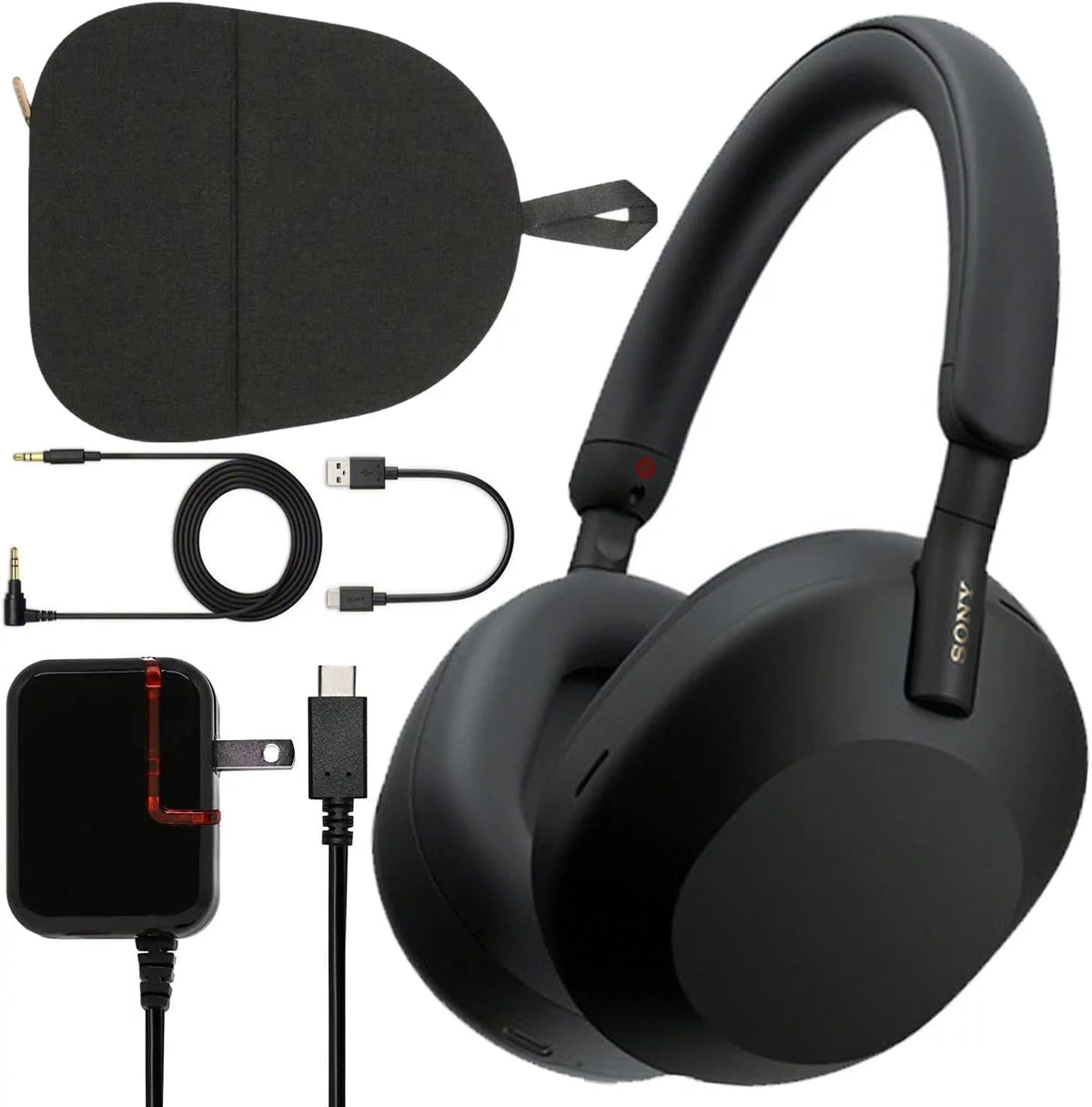 Black Wireless Over-Ear Noise-Canceling Headphones A32054