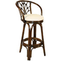 Antique Finish Swivel Rattan Counterstool O554014
