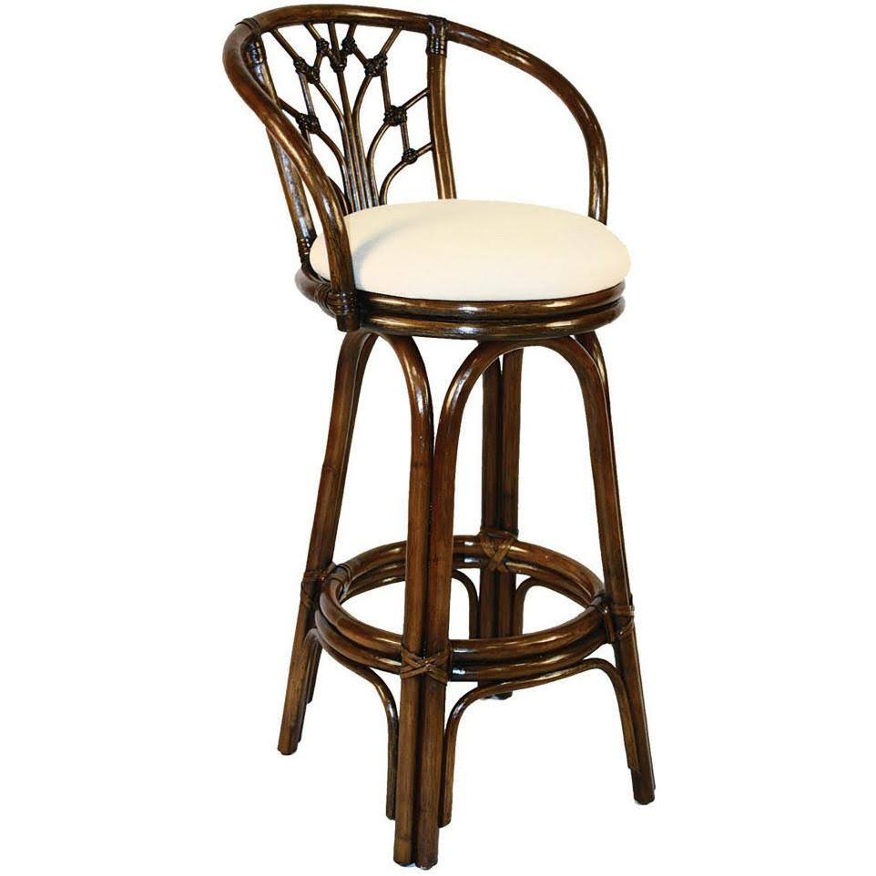 Antique Finish Swivel Rattan Counterstool O554014