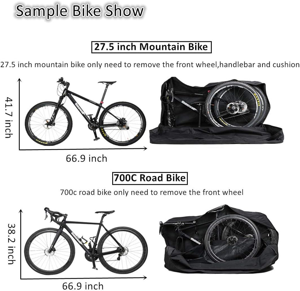 Folding Bike Bag 26 inch to 29 inch Thick Bicycle Travel Case T2621
