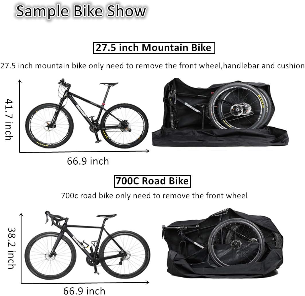 Folding Bike Bag 26 inch to 29 inch Thick Bicycle Travel Case T2621