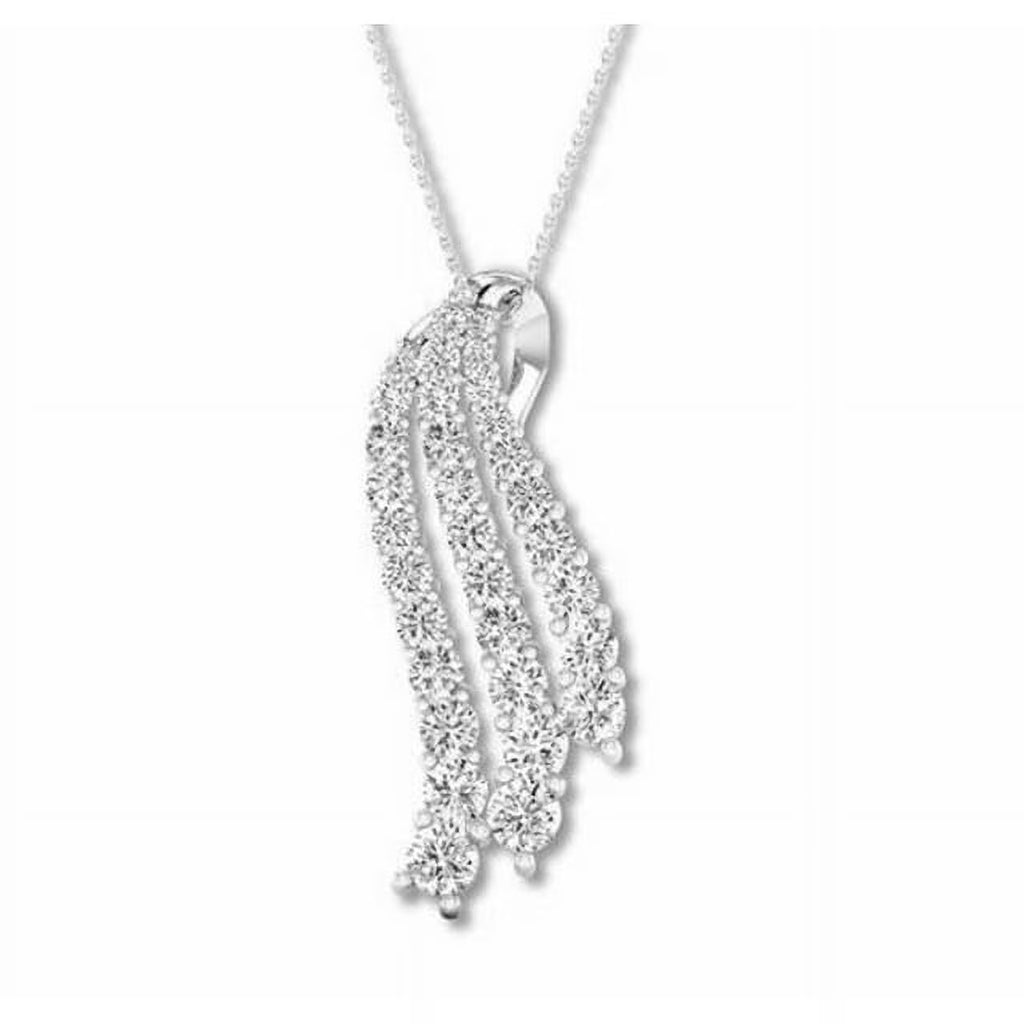 14K White Gold Lab Grown Diamond Pendant Y318596