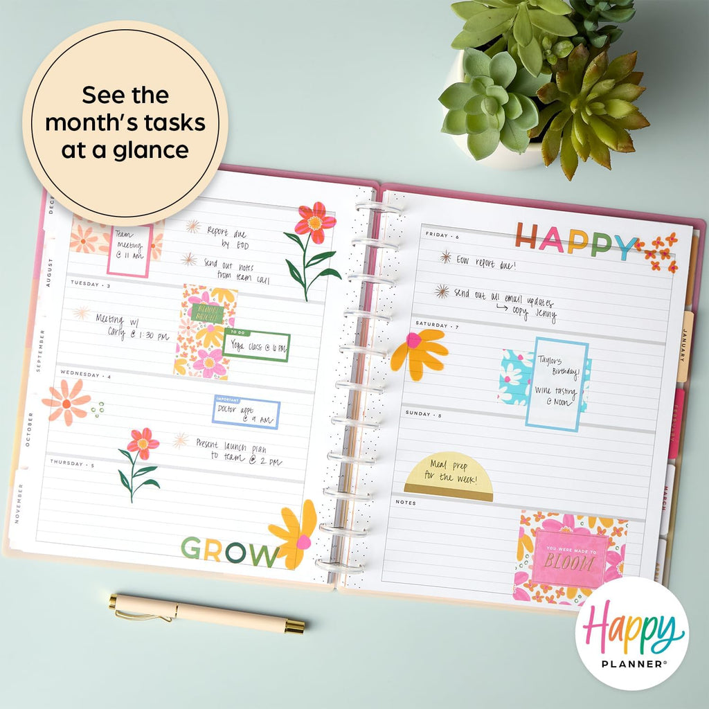 12-Month Academic Planner, July 2024–June 2025, Big Size, 72 Pages, 8 1/2" x 11" X506