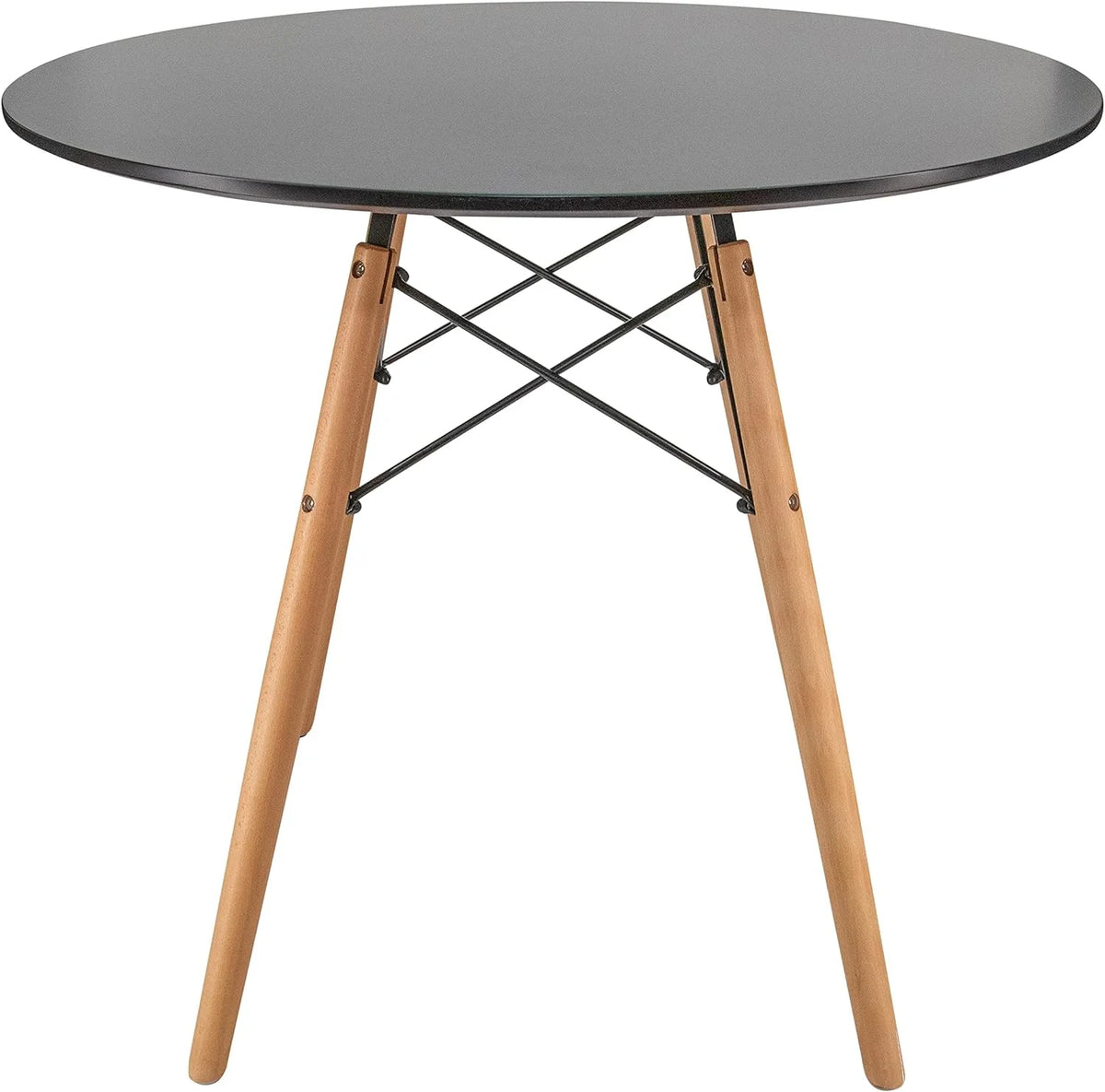 Round Bistro Dining Table with Wood Base T532707