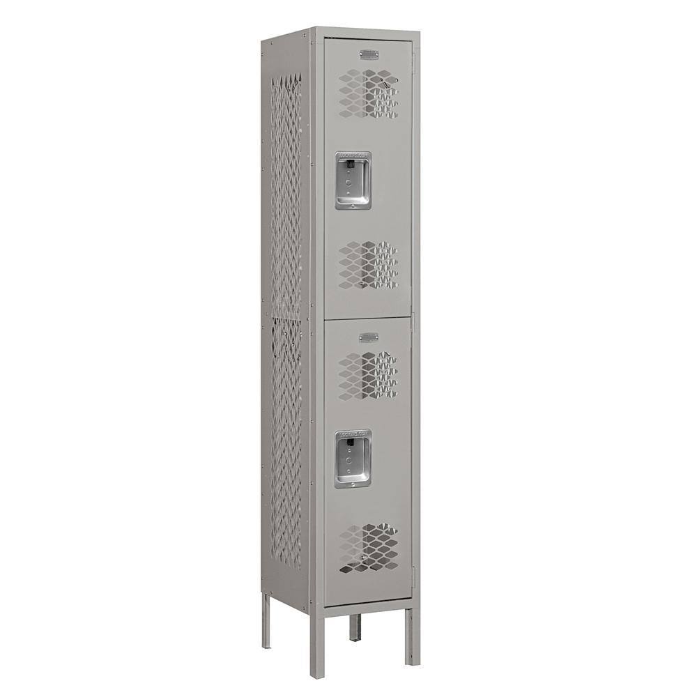 12x22 Wide Double Tier Vented Metal Locker X19395